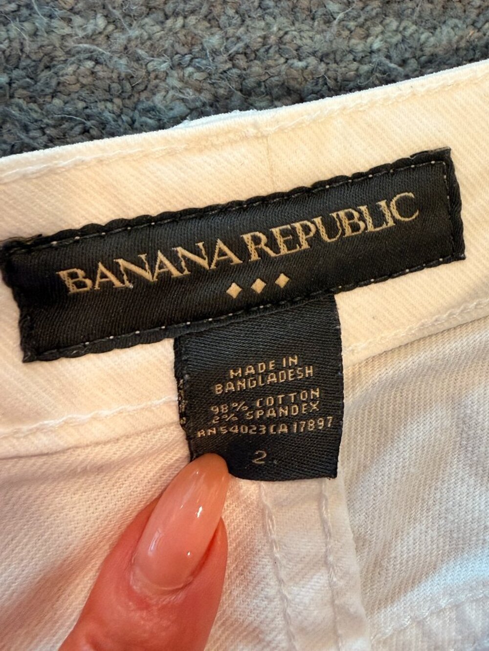 Banana Republic White Jeans Size 2 Boot Cut Leg Mid Rise - Picture 8 of 14